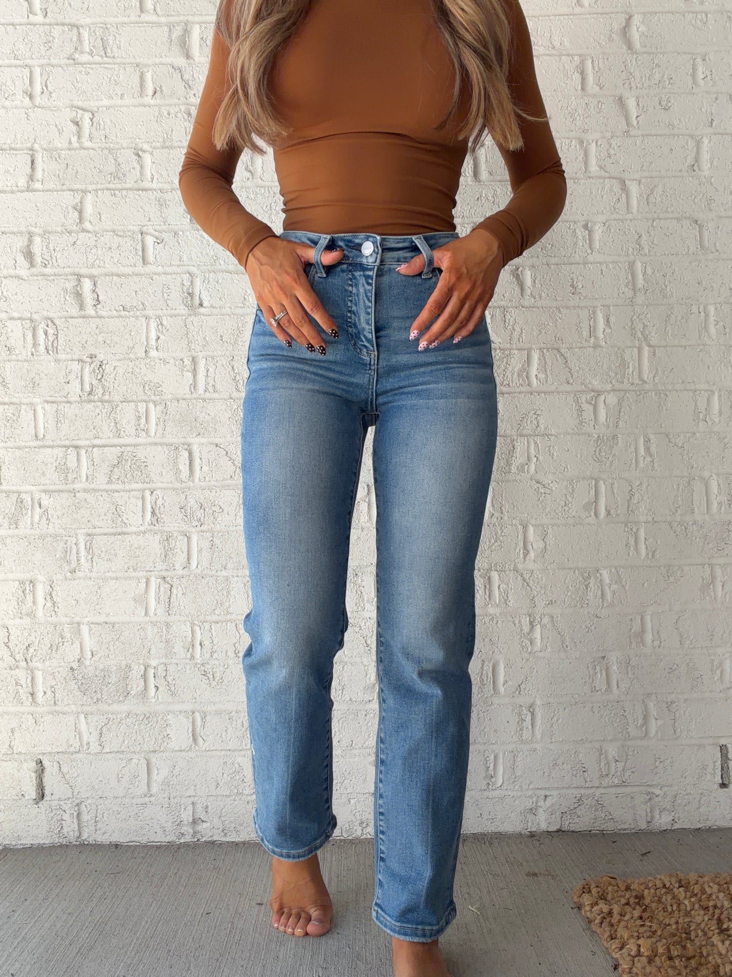 Sutton Tummy Control Crop Risen Jeans