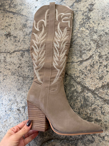 Bronco Knee High Cowboy Boots