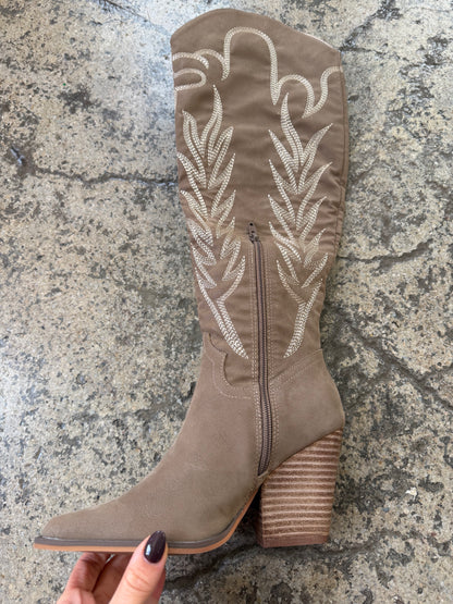 Bronco Knee High Cowboy Boots