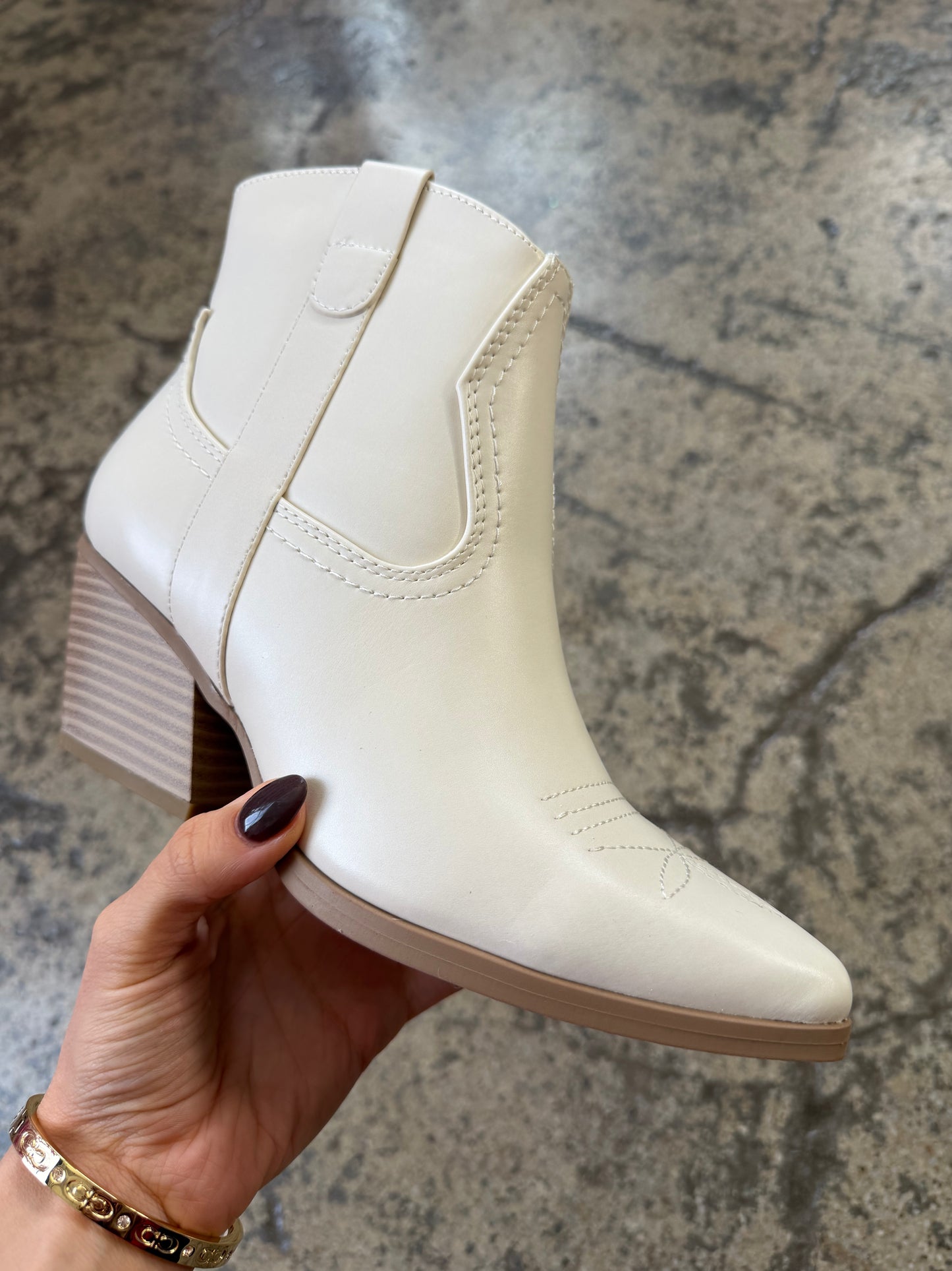Jolene Embroidered Pointed Heeled Ankle Booties