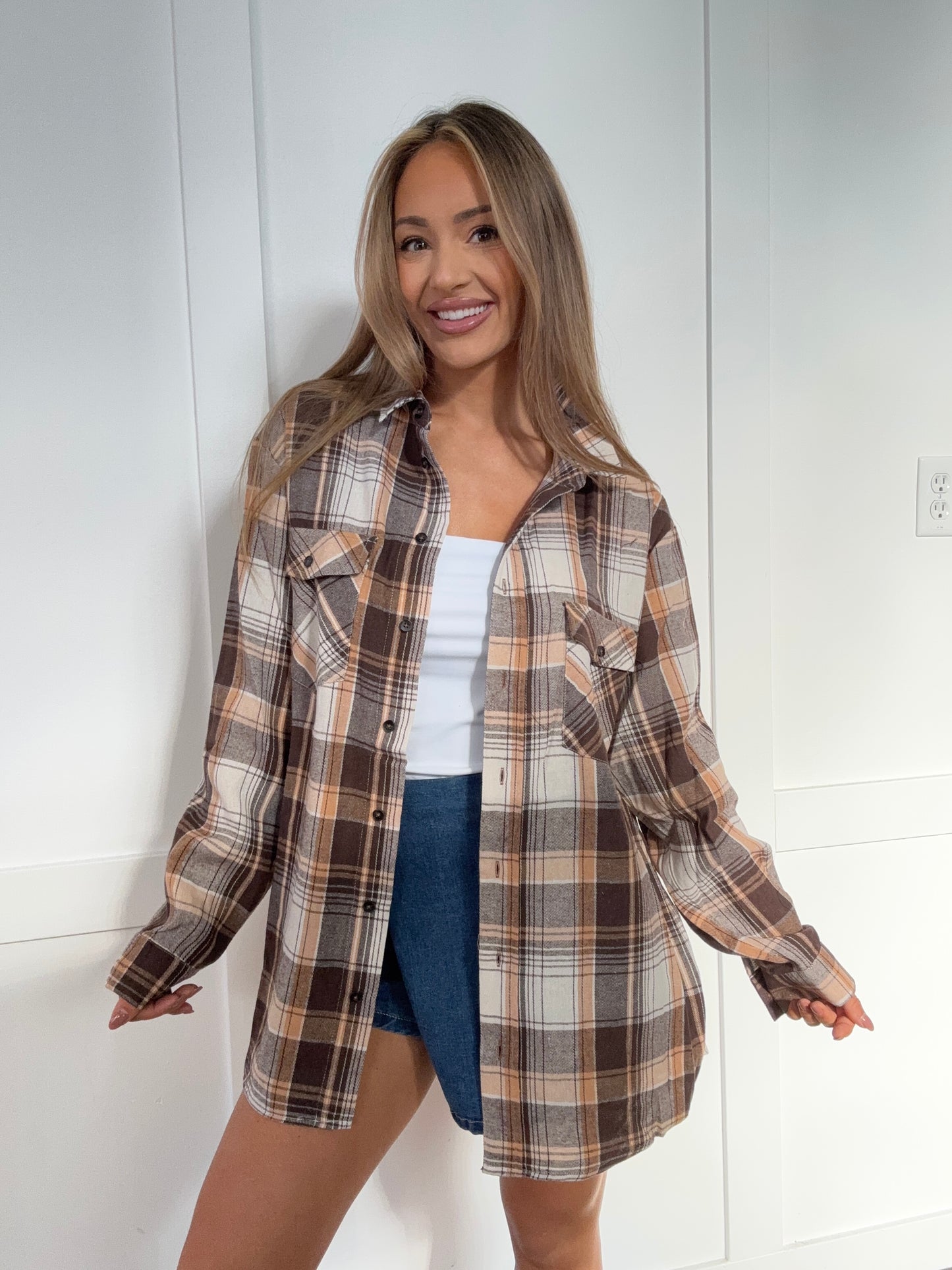 Buy our "Crisp Breeze Oversized Plaid Flannel Shirt" online – Willow Boutique Clothing. Shop stylish Crisp Breeze Oversized Plaid Flannel Shirt today.