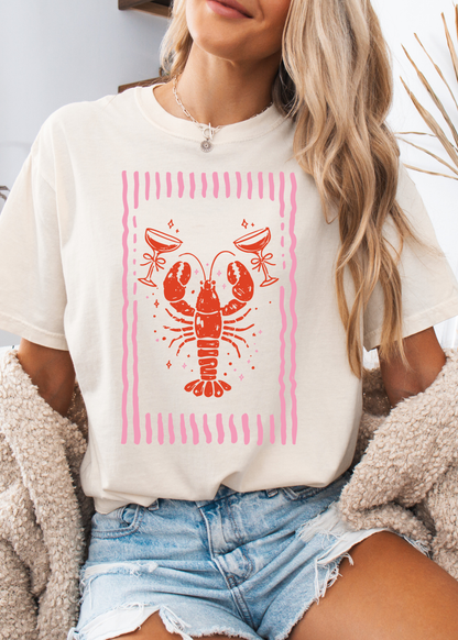 Lobster Martini Graphic T-Shirt