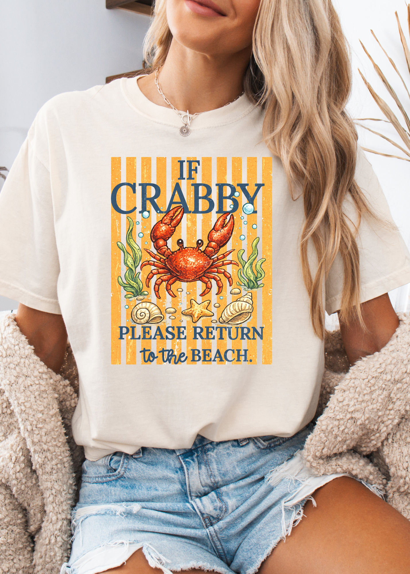 Crabby Beach Graphic T-Shirt