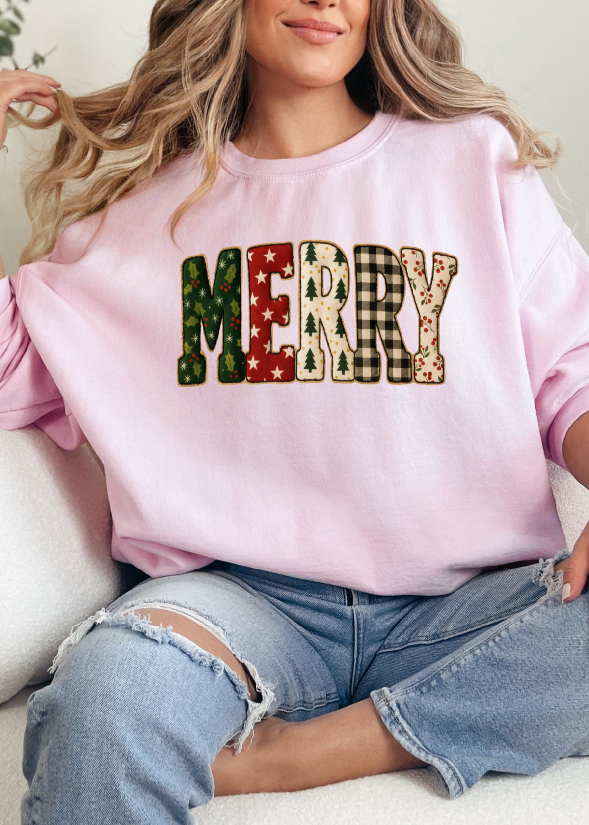 Simply Merry Patchwork Graphic
