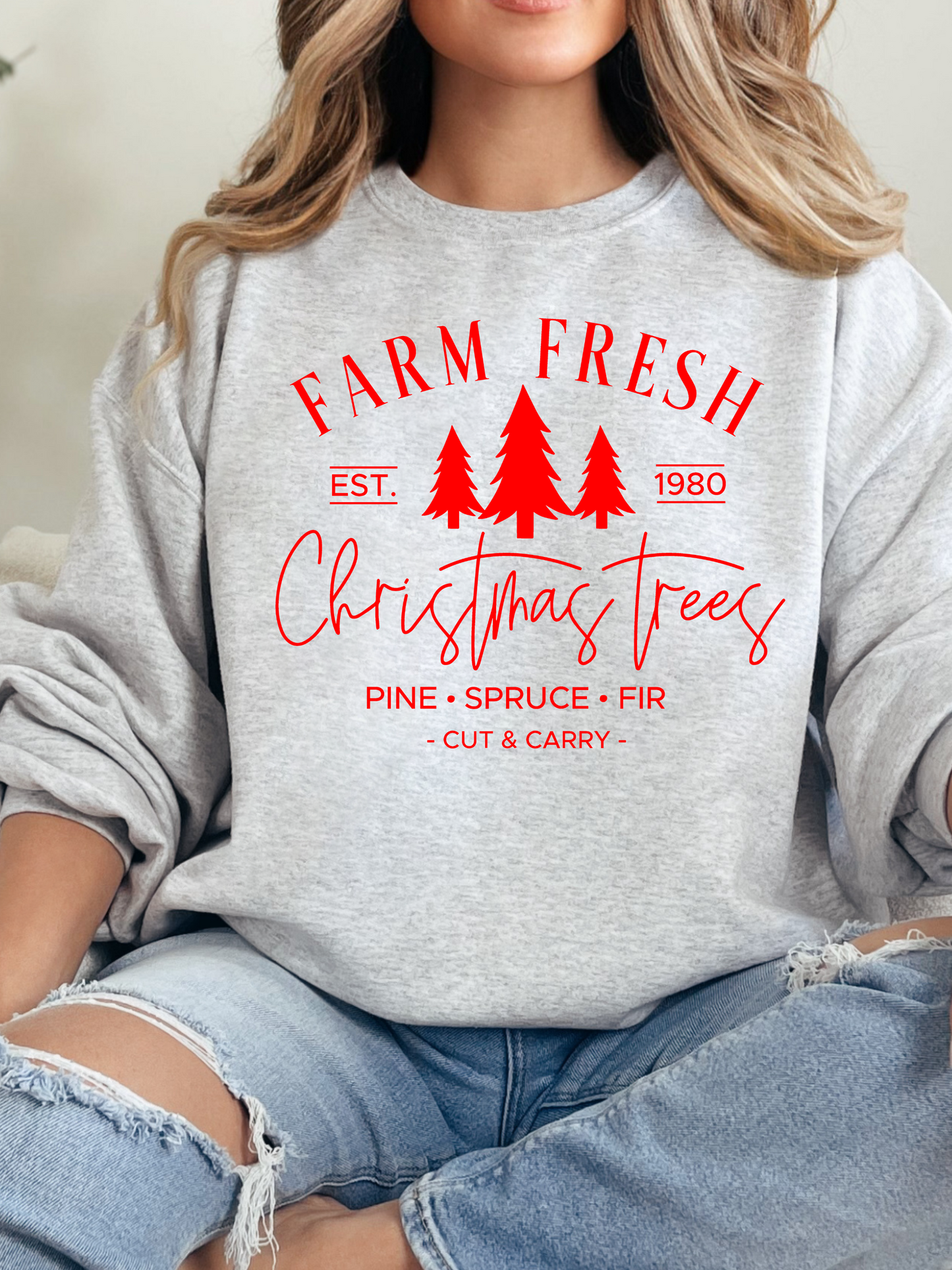 Shop Willie's Christmas Tree Farm Graphic online at Willow Boutique – best boutique for women’s fashion.