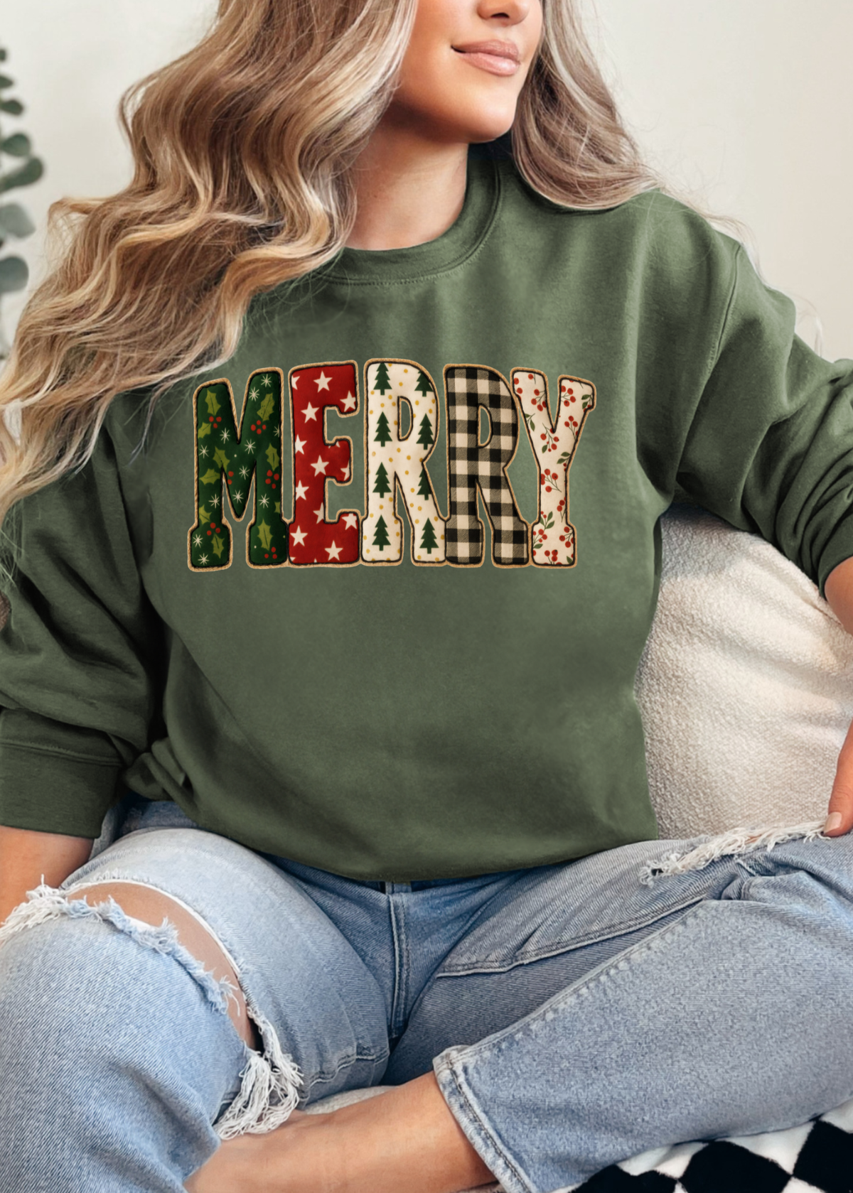 Simply Merry Patchwork Graphic