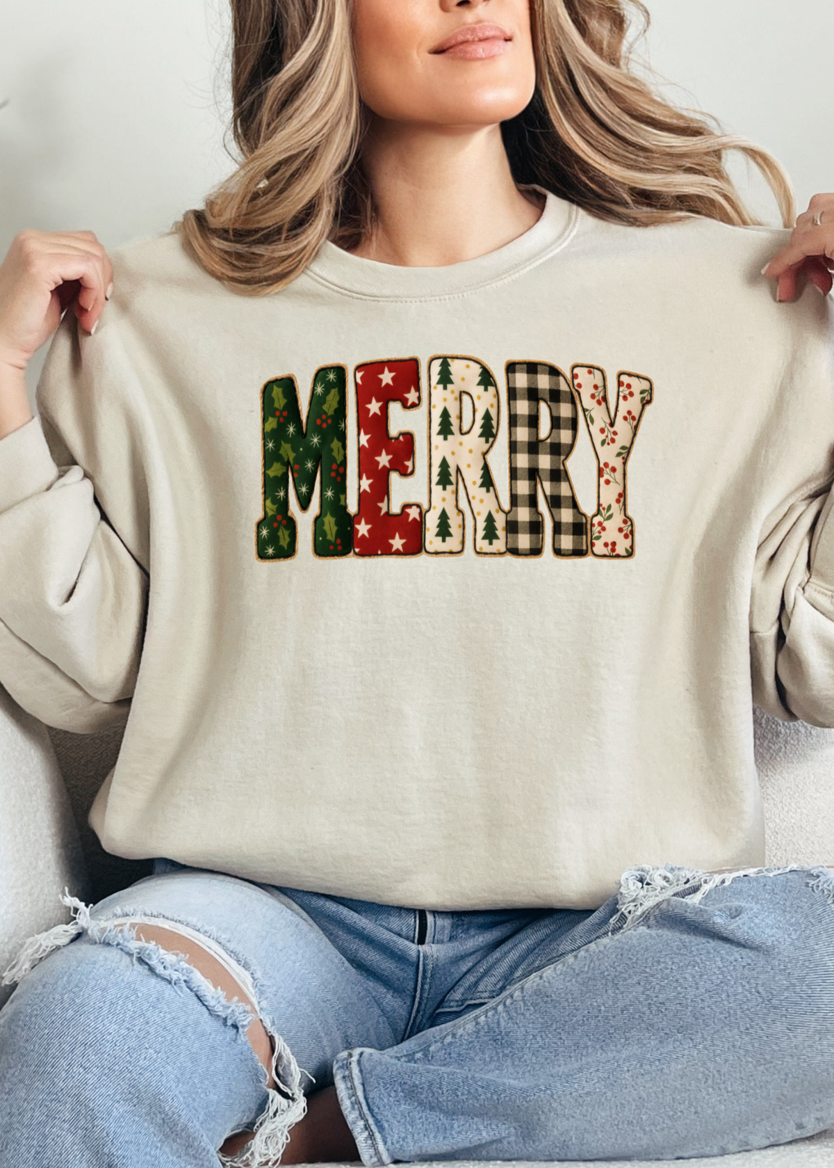Simply Merry Patchwork Graphic