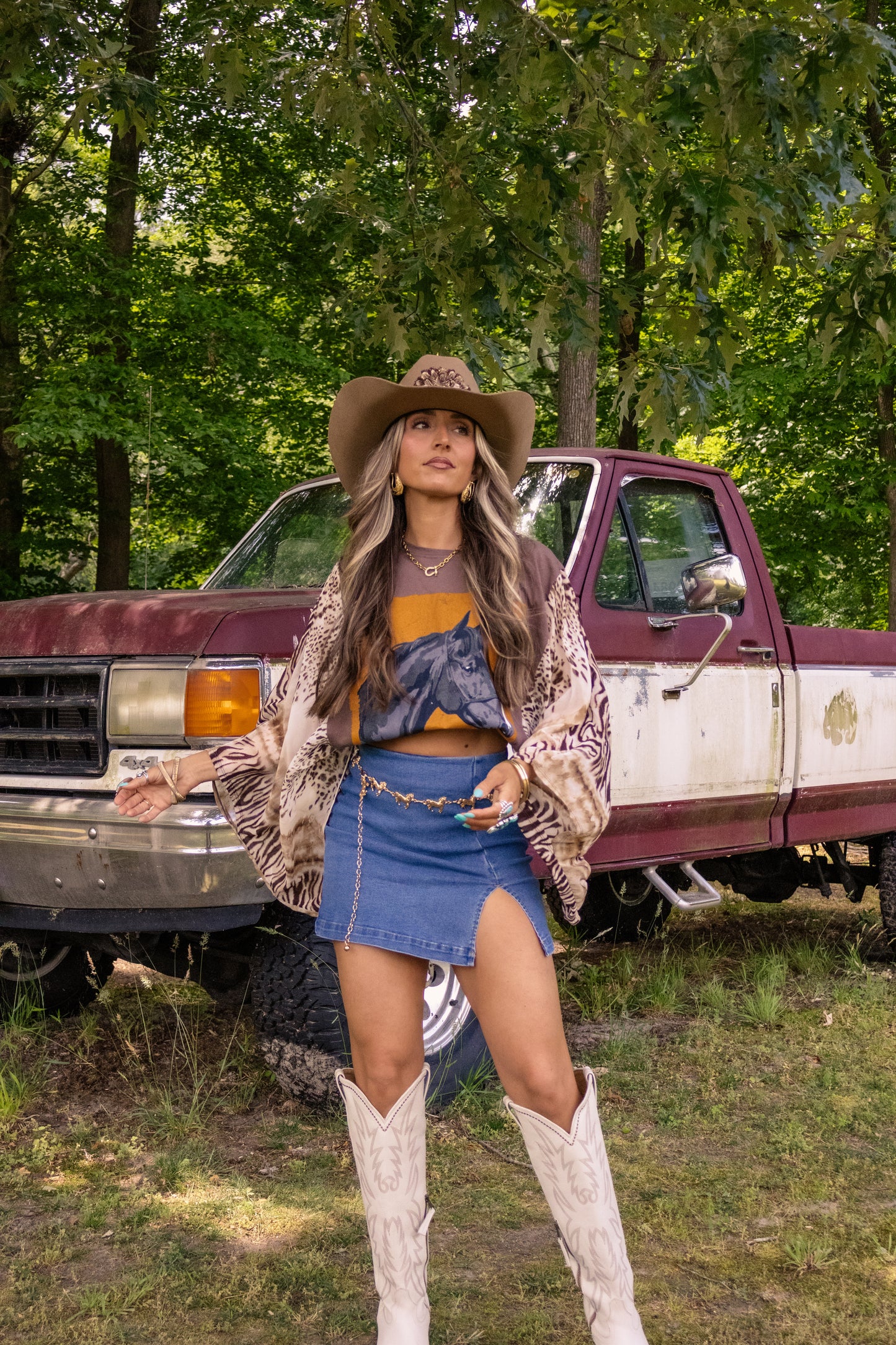 Western Bronco Kantha Top