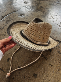 Western Straw Weave Rope String Cowboy Hat