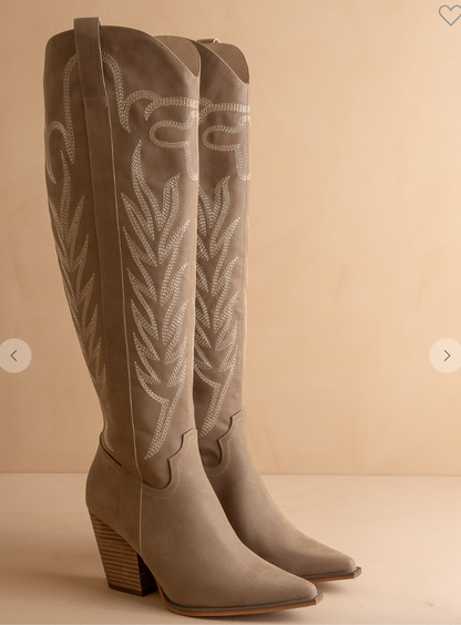Bronco Knee High Cowboy Boots