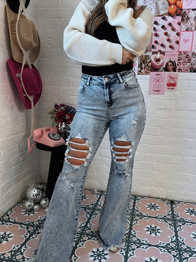 Viral Lainey Tummy Control Flare Jeans