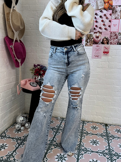 Viral Lainey Tummy Control Flare Jeans