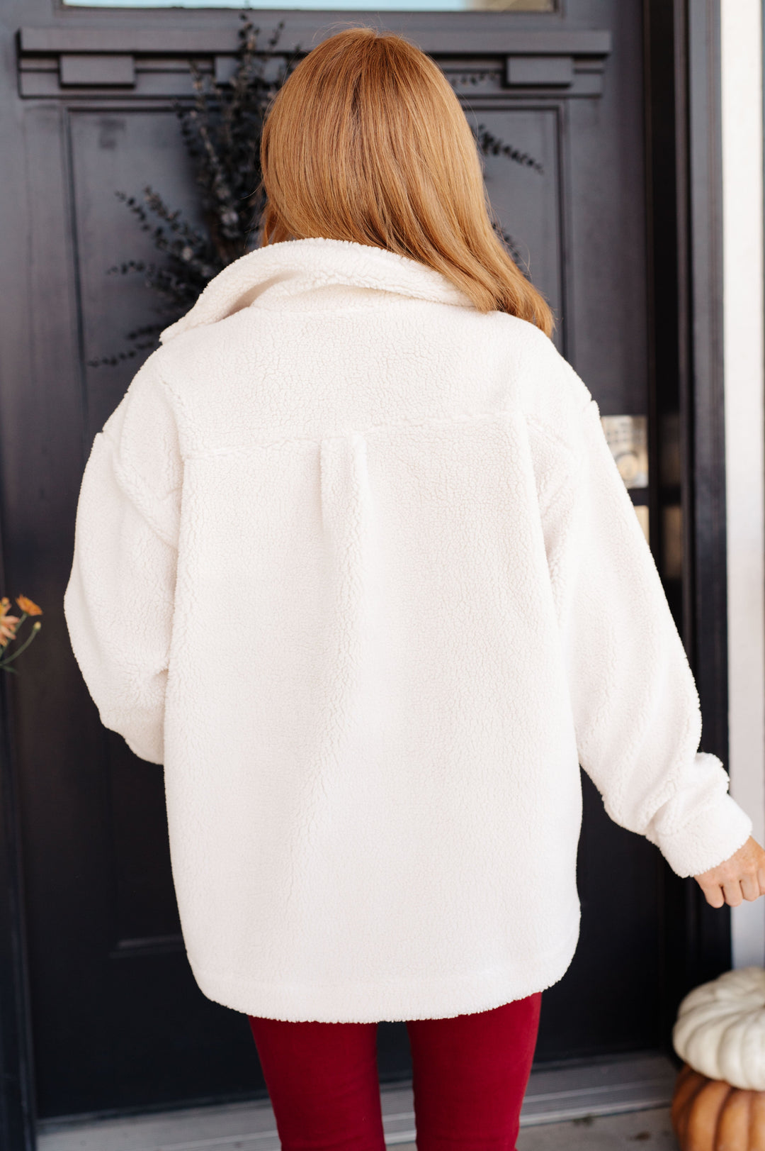 IMPERFECT of Shrouded in Sherpa Coat in White