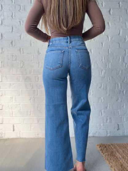 Emery Cropped Wide Leg Risen Jeans