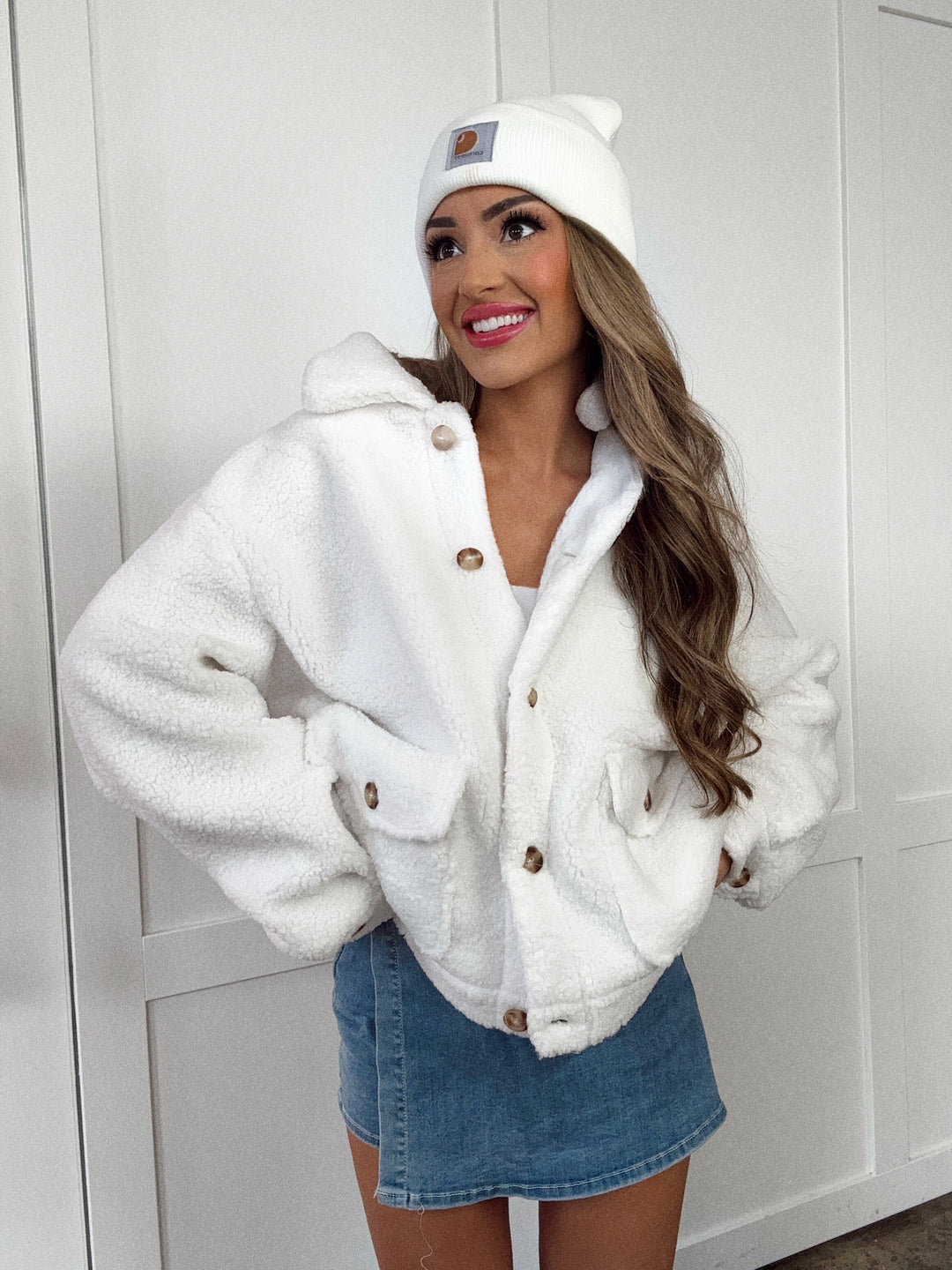 Huda Oversized Sherpa Jacket