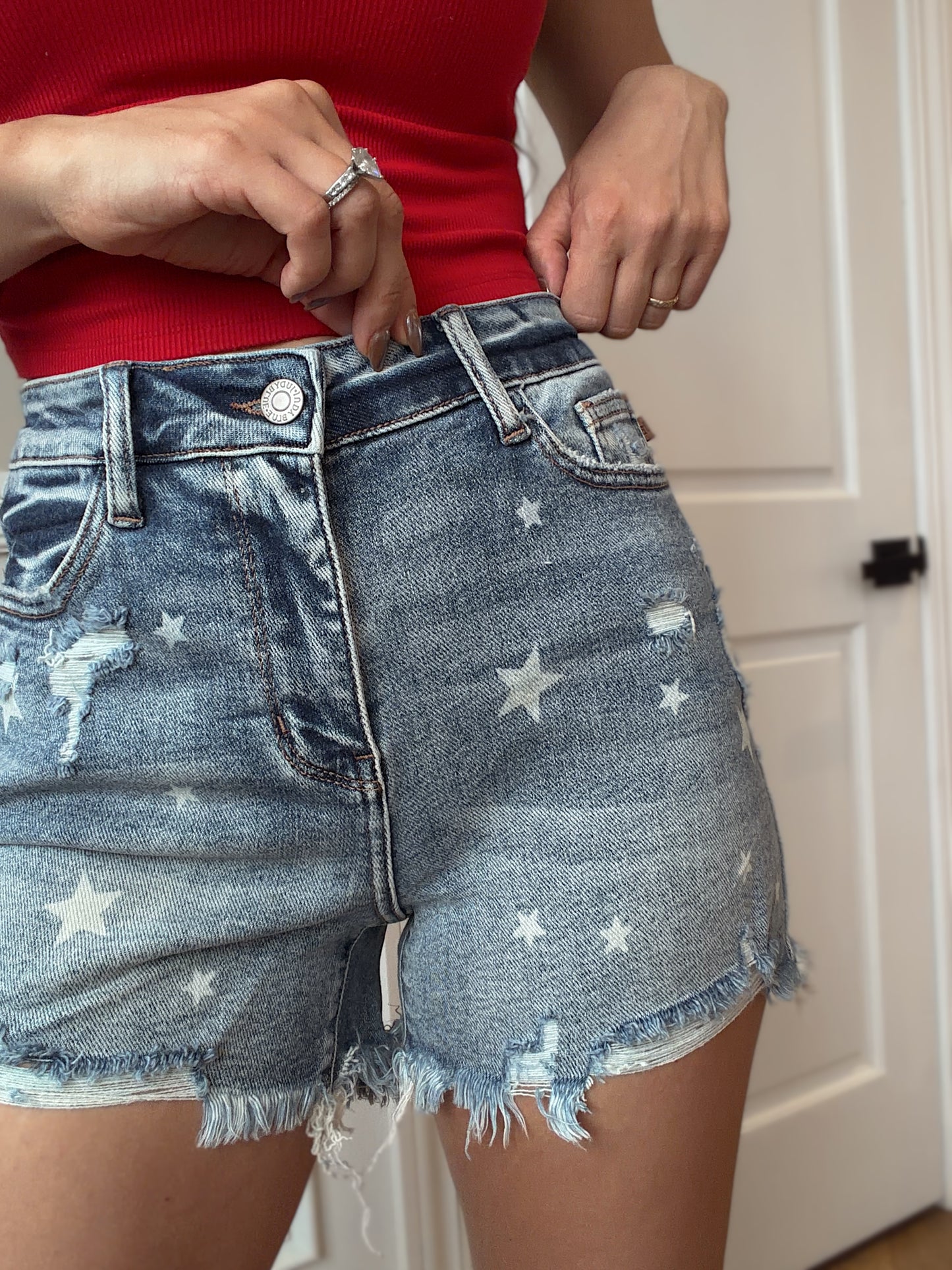 Starstruck High Waisted Denim Shorts