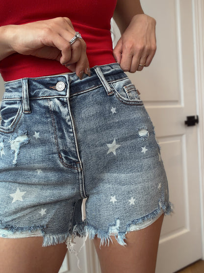 Starstruck High Waisted Denim Shorts