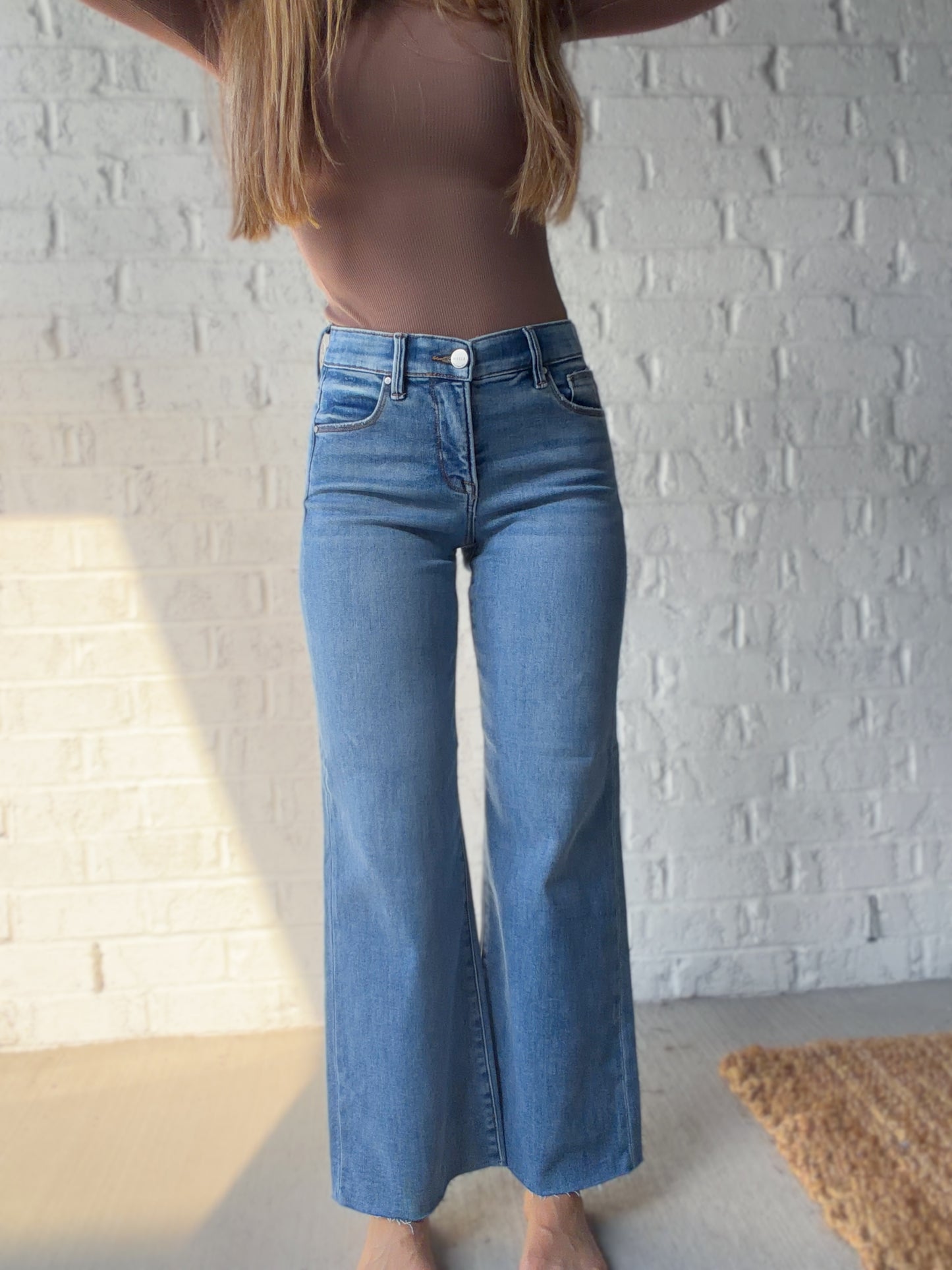 Emery Cropped Wide Leg Risen Jeans