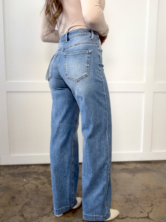 Blake High Rise Wide Leg Baggy Jeans