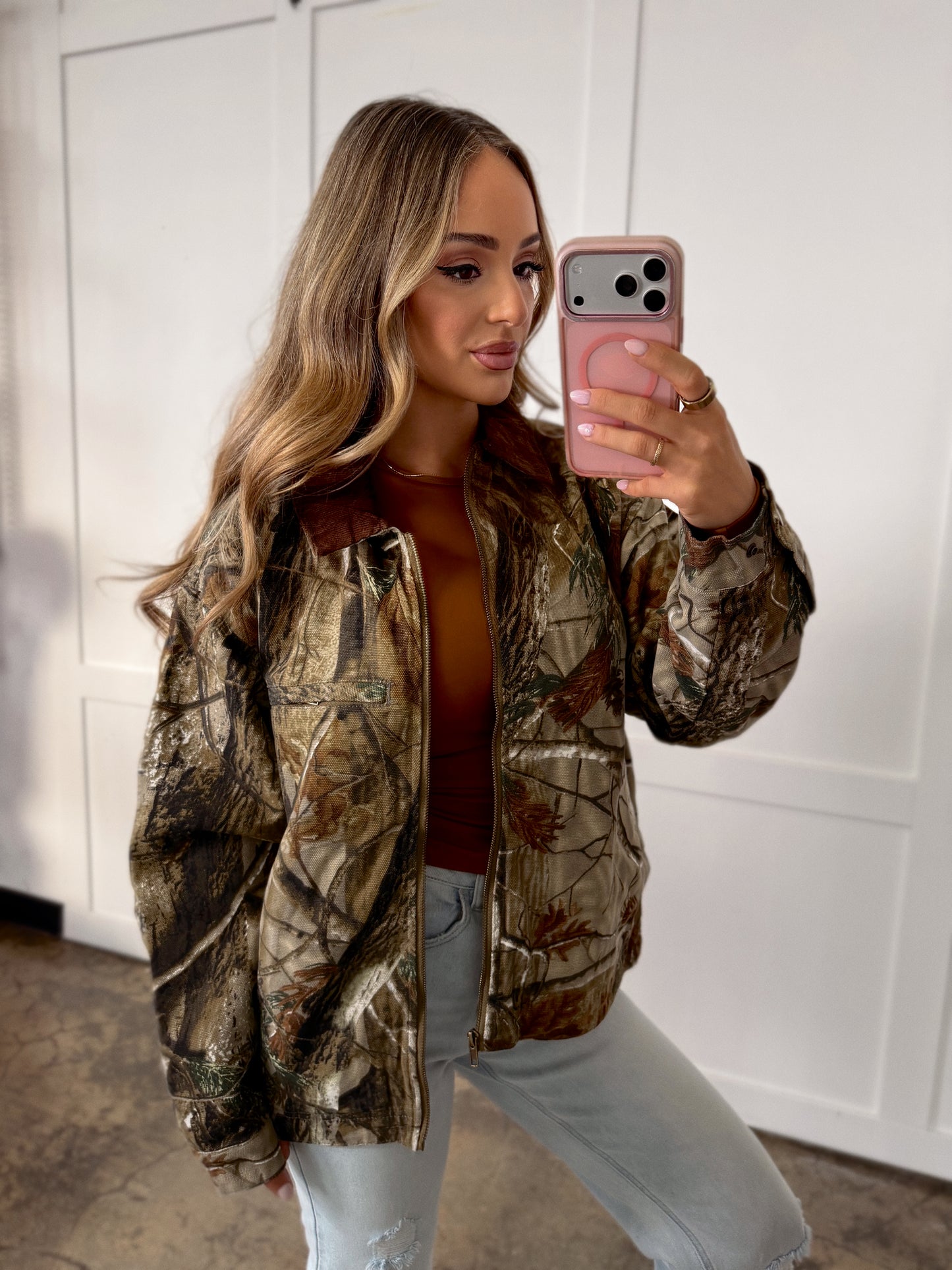 Laurel Oversized Drop Shoulder Camo Jacket