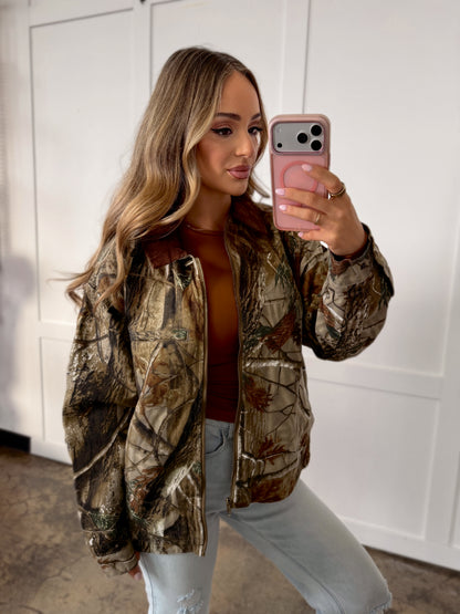 Laurel Oversized Drop Shoulder Camo Jacket