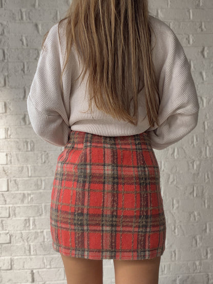 Merry Mae Plaid Mini Skirt