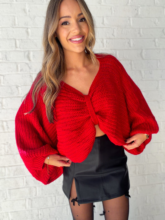 Oversized Reversible Bow Sweater