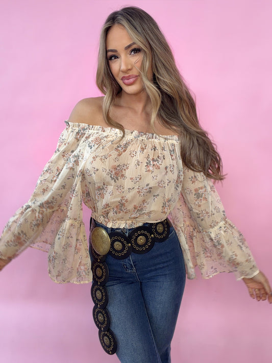 Lennon Off The Shoulder Floral Top