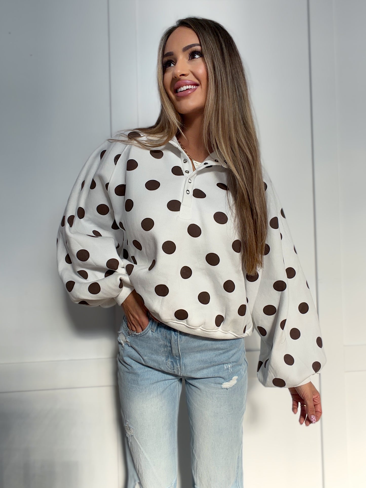 Aurora Quarter Button-Up Sweatshirt