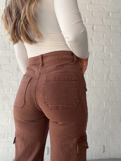 High Rise Risen Cargo Pants