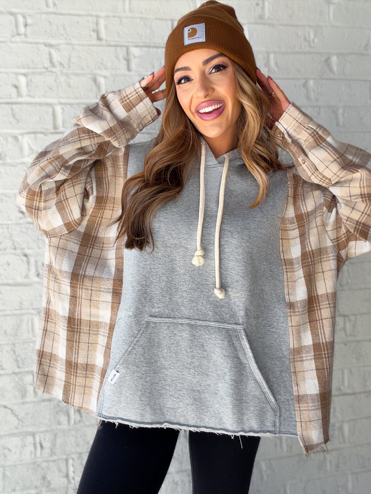Cozy Oversized Flannel Hoodie