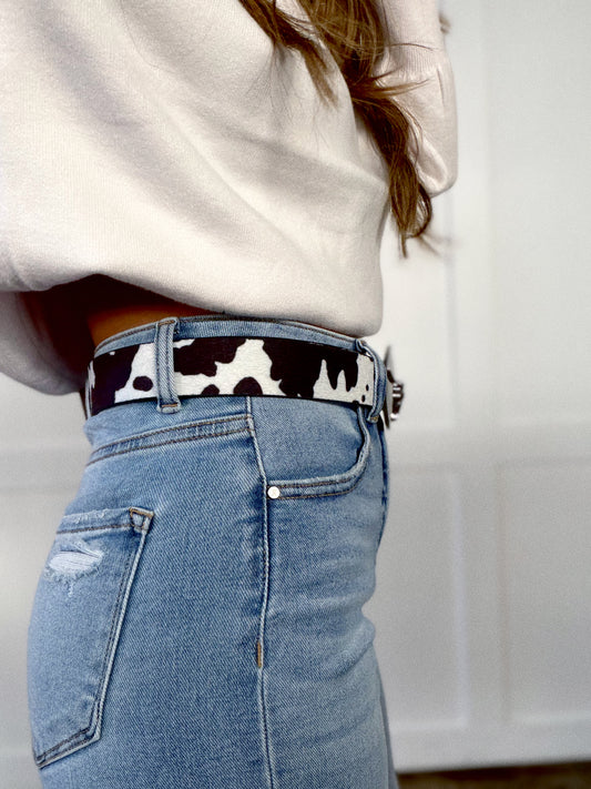 Western Longhorn Leather Belt