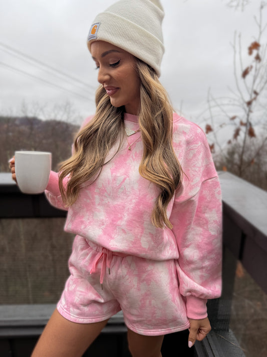 Aspen Pines Pink Camo Crewneck