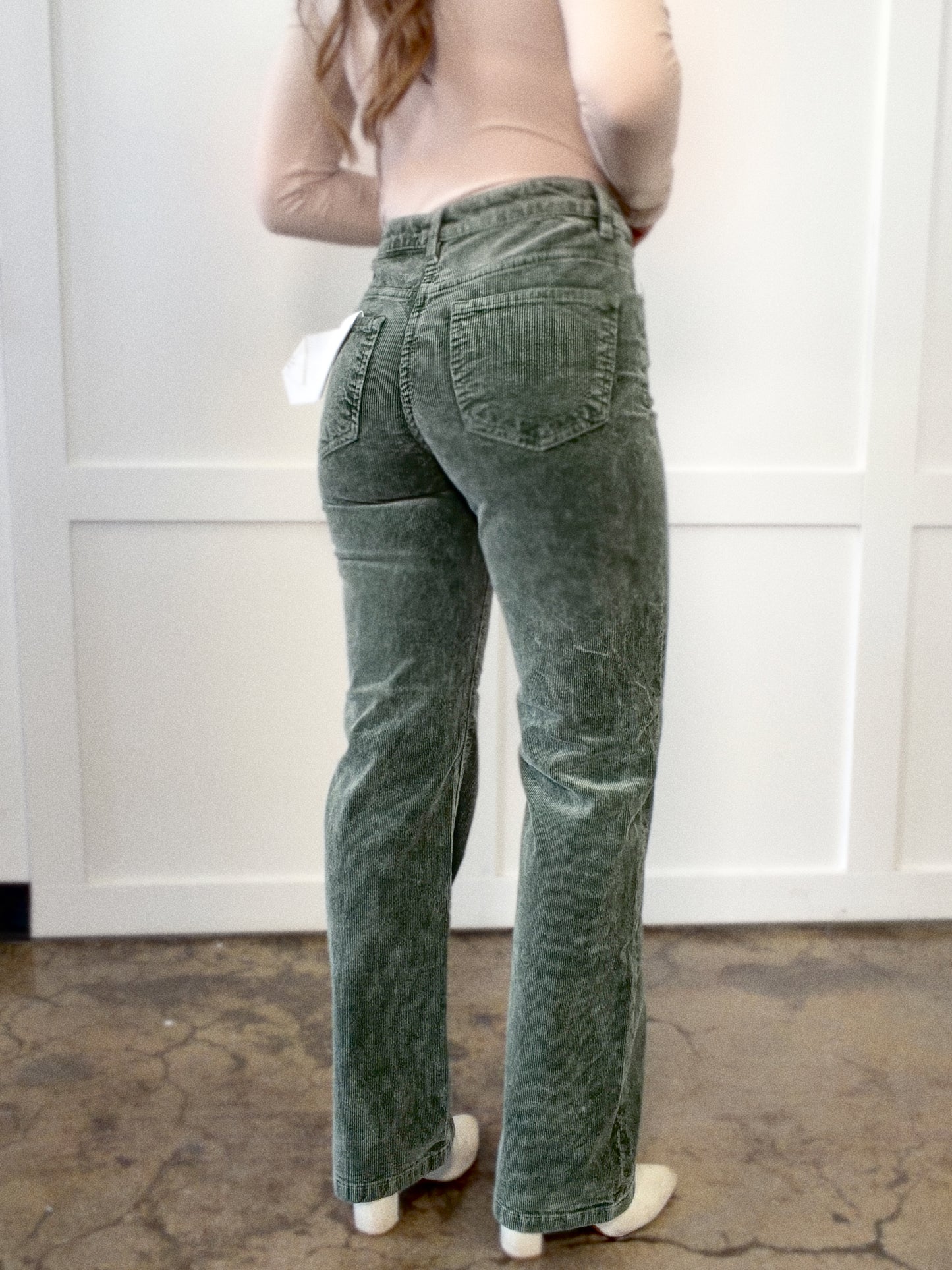 Grace Tummy Control Mid Rise Corduroy Pants