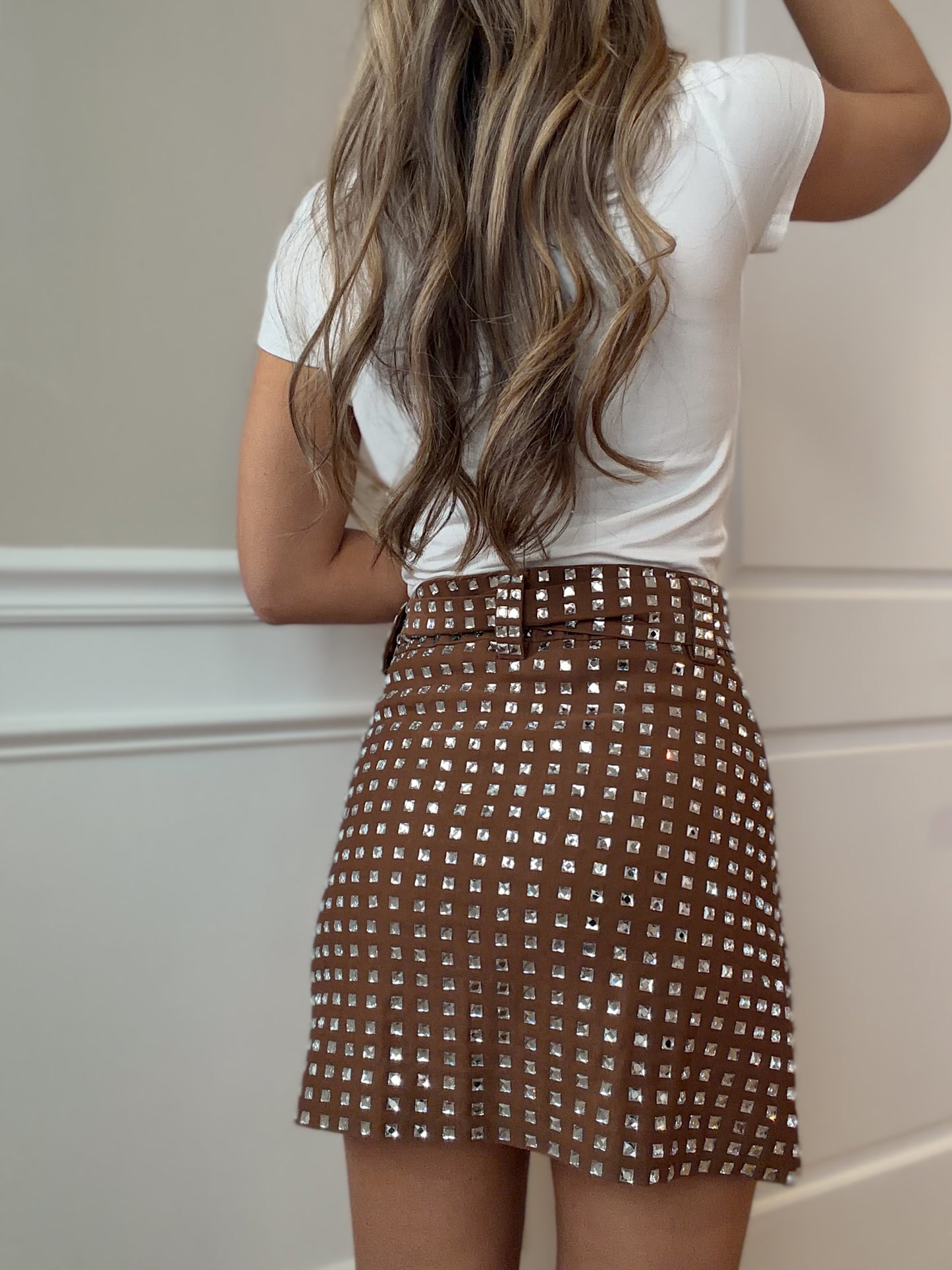 Rhinestone Revival Mini Skirt