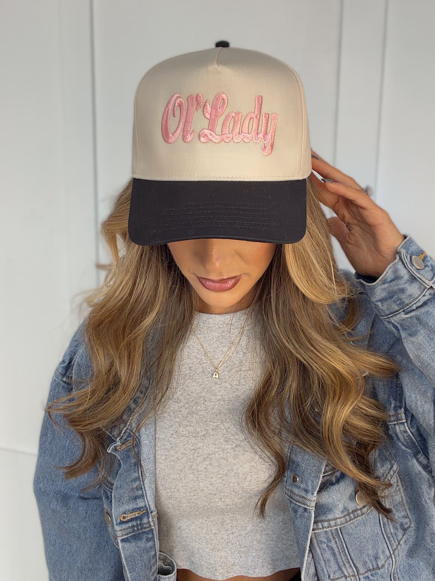 Ol Lady Embroidered Trucker Hat
