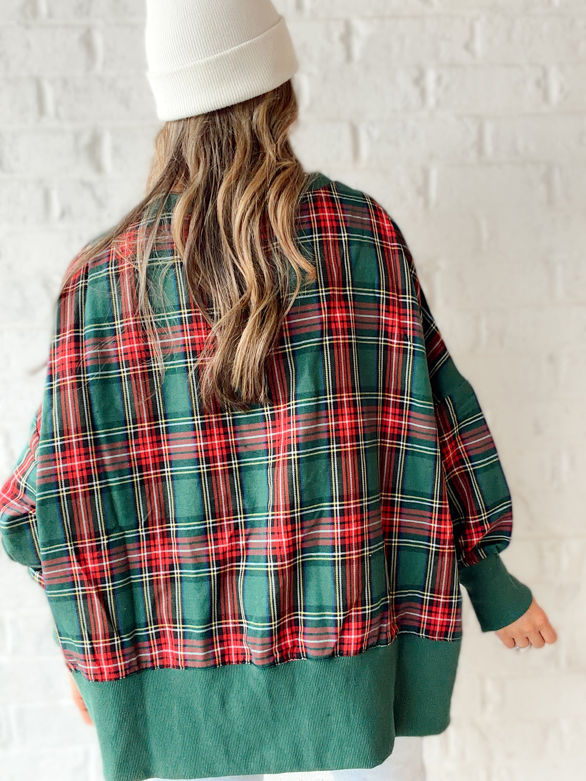 Evergreen Wishes Merry Plaid Pullover