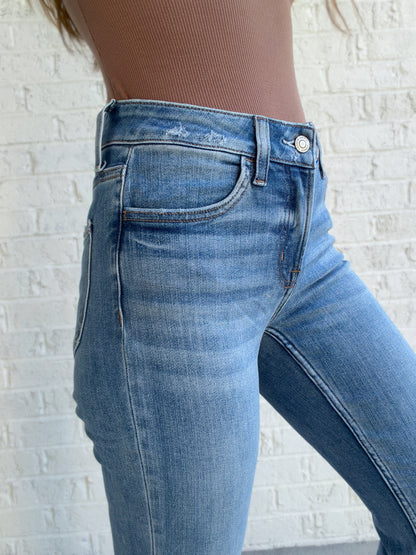 Madelyn Cuffed Slim Straight Leg Flying Monkey Jeans
