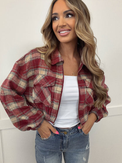 Mistletoe Moments Plaid Jacket