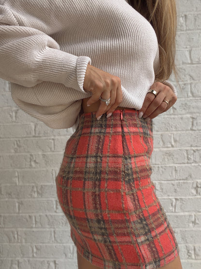 Merry Mae Plaid Mini Skirt