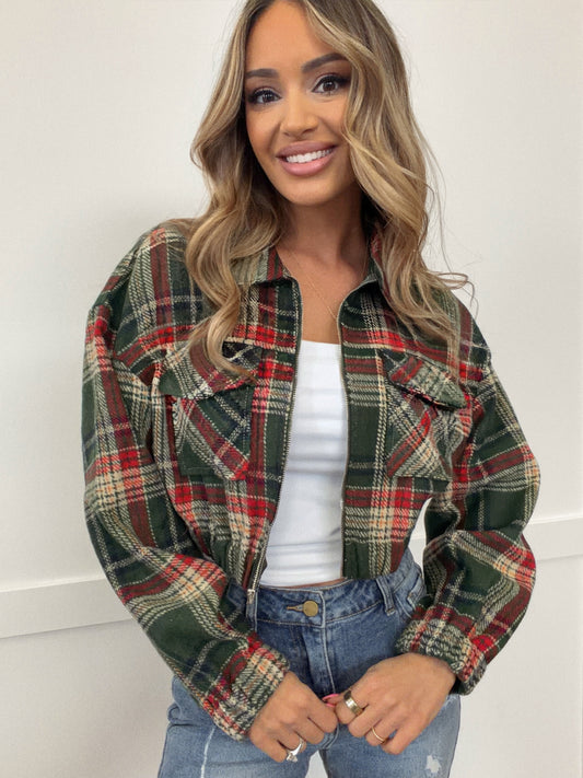 Mistletoe Moments Plaid Jacket