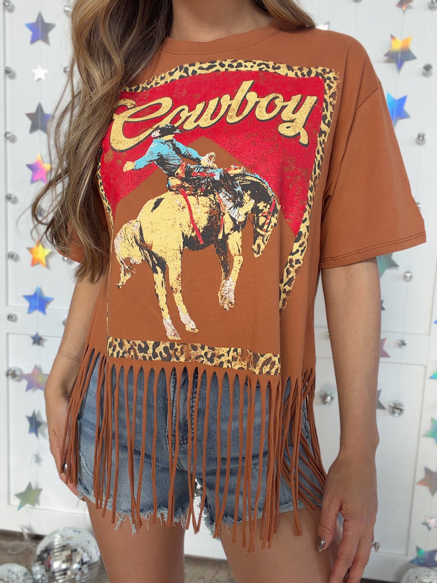 Vintage Western Cowboy Fringe Graphic Tee