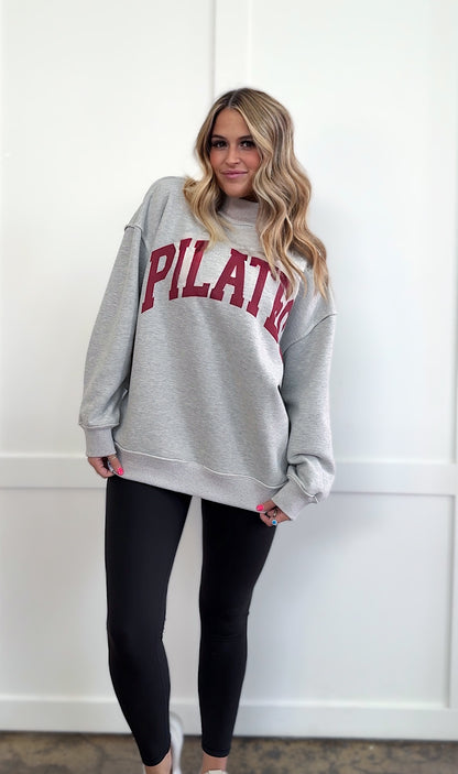 Tilly Pilates/Gym Reversible Oversized Mockneck Crew