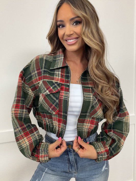 Mistletoe Moments Plaid Jacket