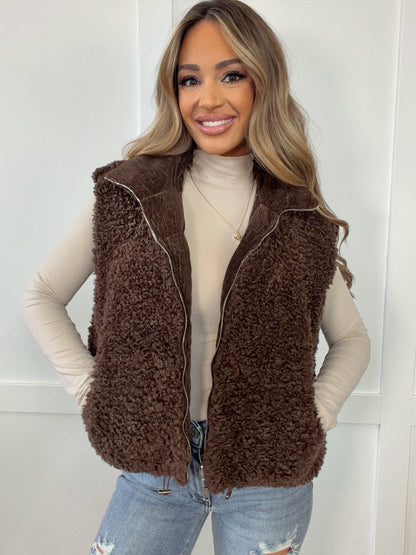 Stay Cozy Sherpa Lined Vest