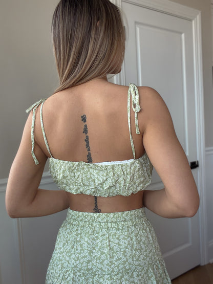 Garden Party Cropped Tank Top