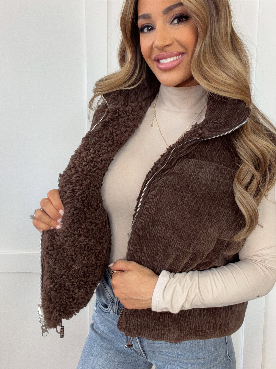 Stay Cozy Sherpa Lined Vest