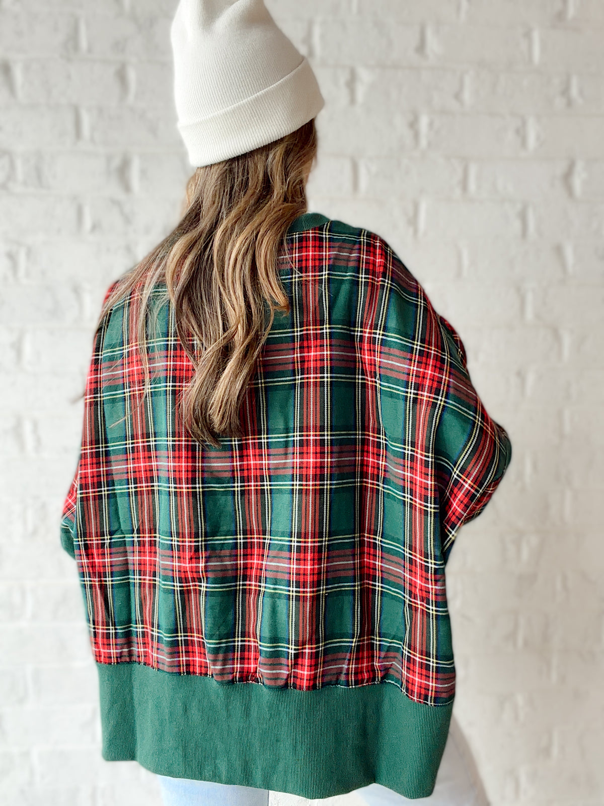 Evergreen Wishes Merry Plaid Pullover