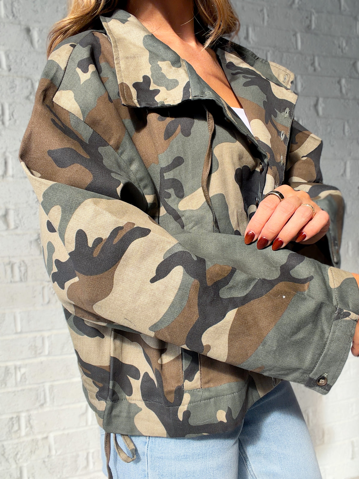 Woodland Detour Camo Windbreaker Jacket