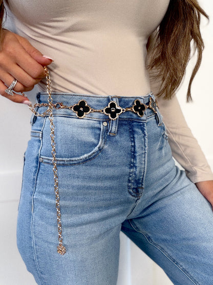 Lucky One Clover Chain Belt